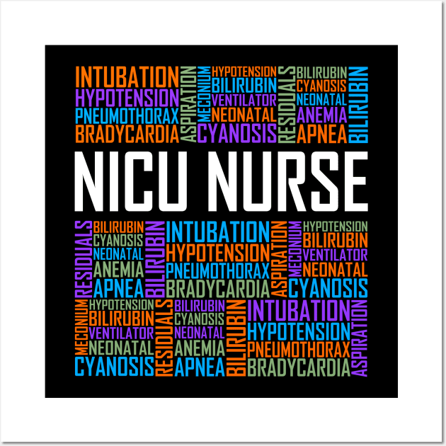 NICU Nurse Words Wall Art by LetsBeginDesigns